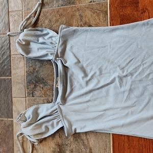 Peach Love Light Blue Dress Size Medium